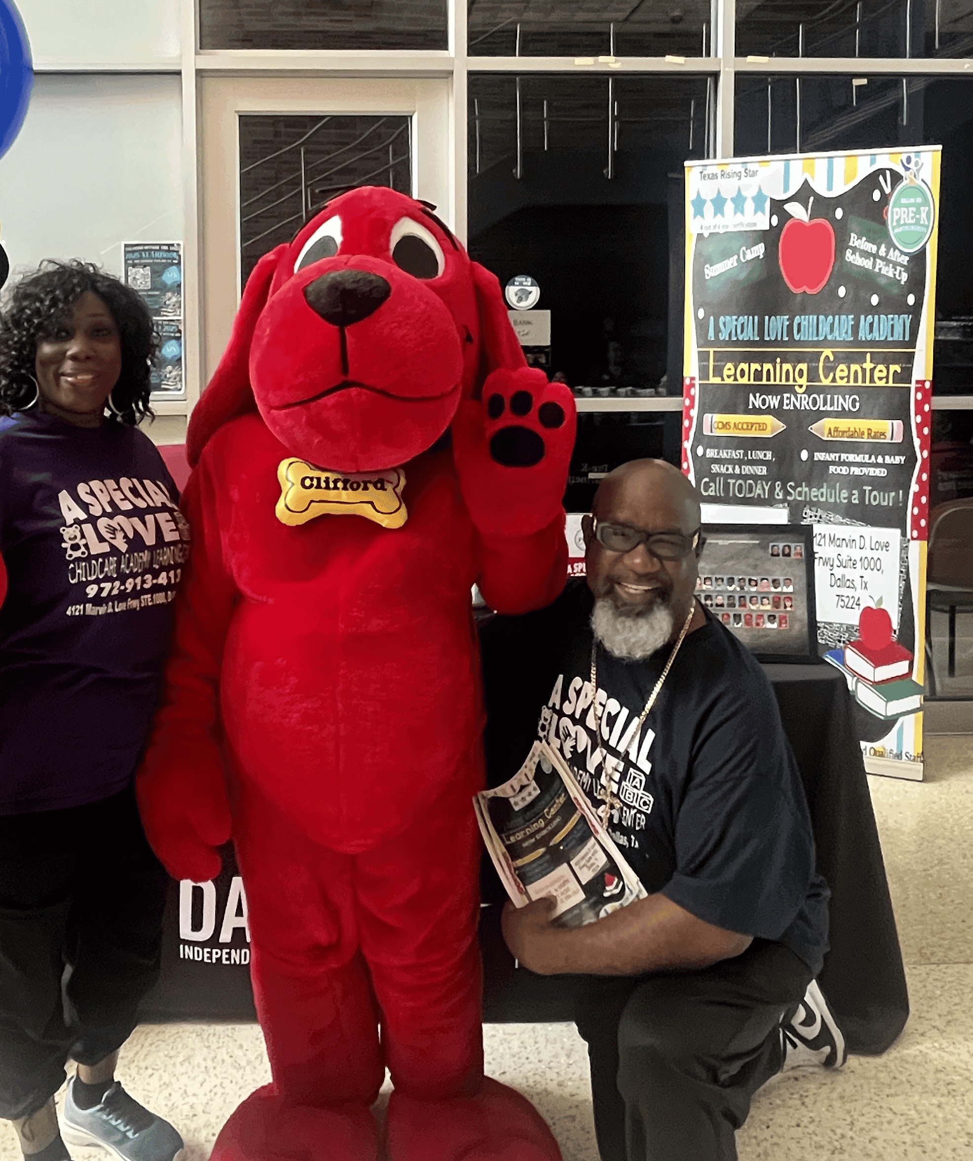 Community event fun with Clifford the Big Red Dog