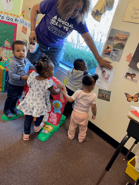 Teacher leading a hands-on learning activity