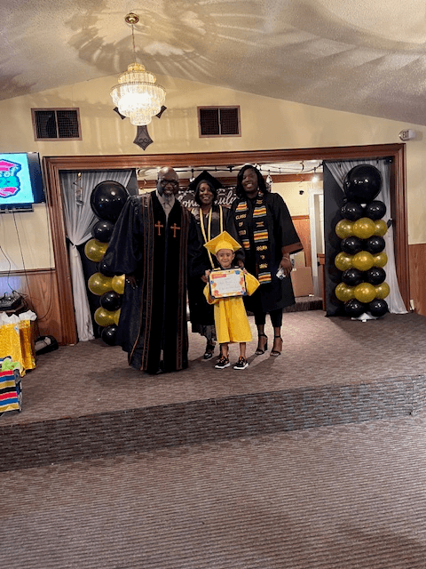 Celebrating achievement at graduation ceremony