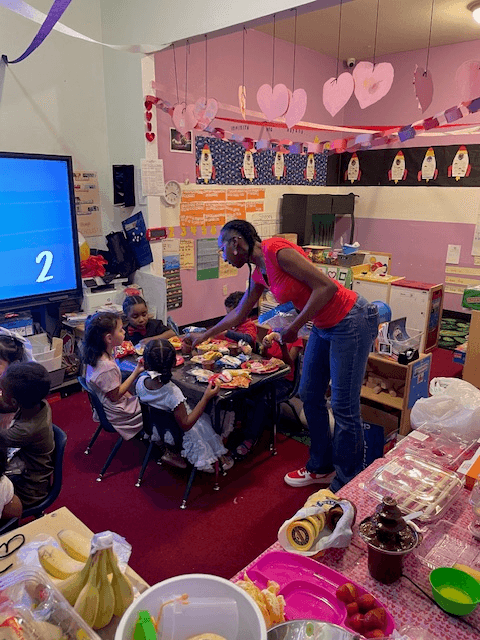 Valentine's Day party fun in the classroom
