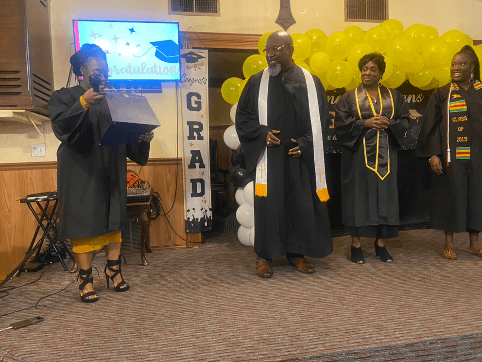 Graduation ceremony with the teaching team