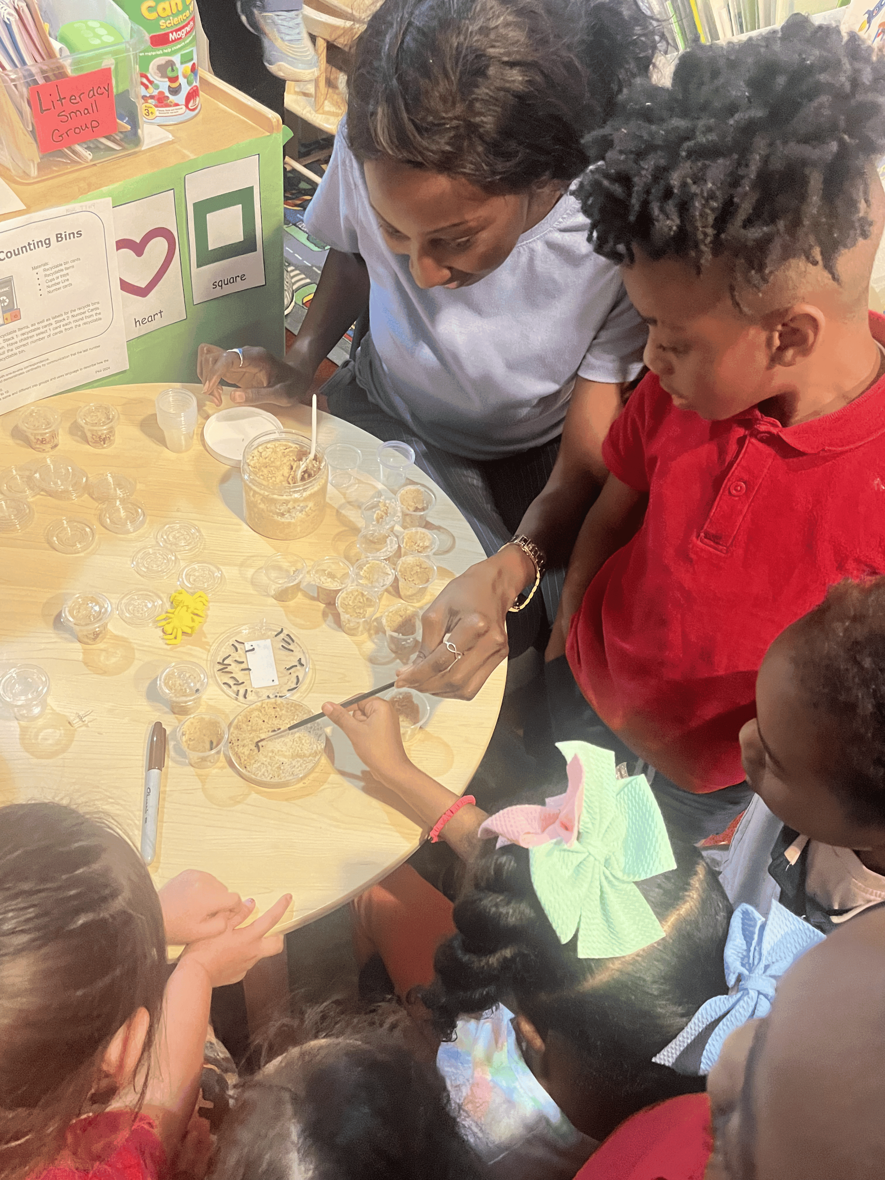 Hands-on learning with our literacy group